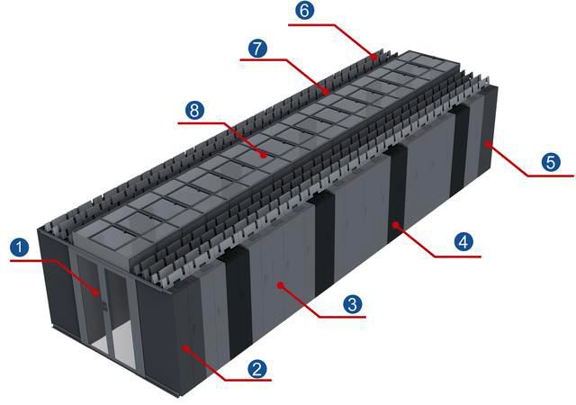 冷通道数据机柜3D图